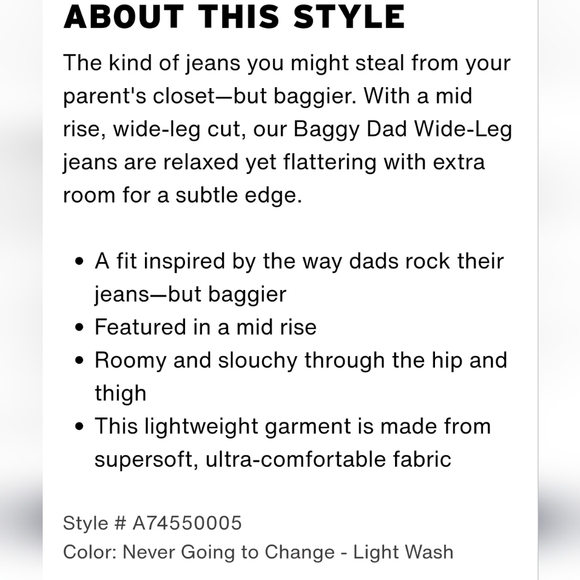 NWT Levi's Baggy Dad Wide Leg Lightwash womans jeans 32x32 - Picture 4 of 14